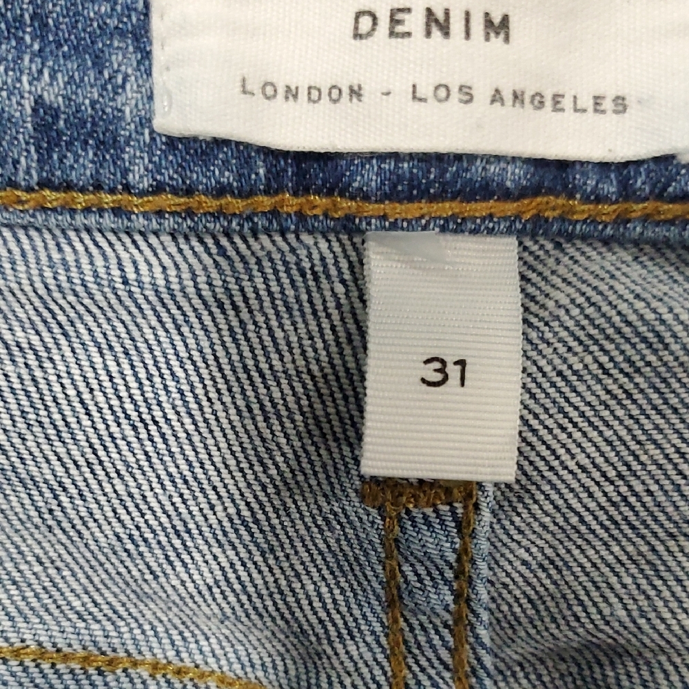 Frame Le High Straigh Denim Blue Ankle Cropped Jeans - Picture 10 of 12